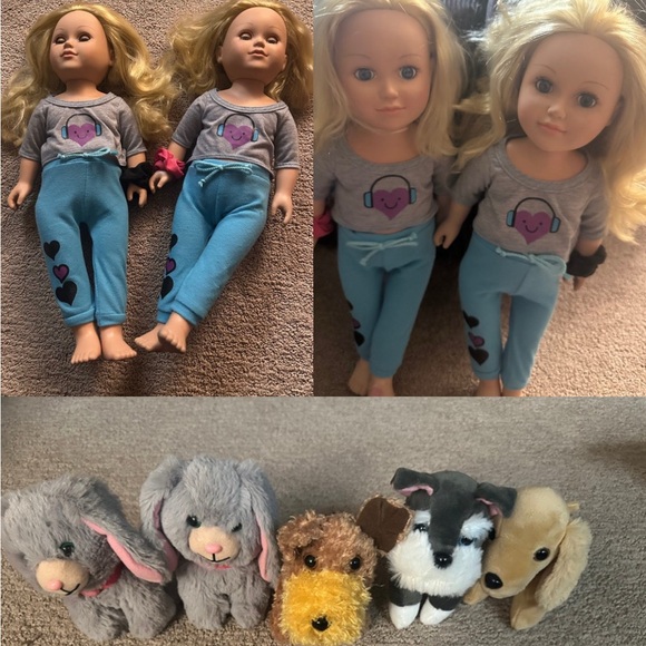 Two My Life As dolls w/ pets and accessories - Picture 1 of 14